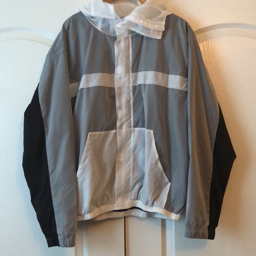 Black & White Wind-Breaker Jacket